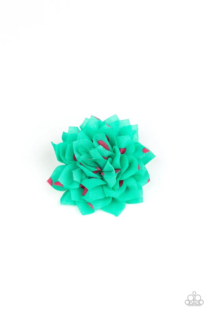 Polka Perfection Green Hair Clip