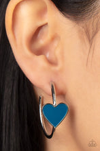 Load image into Gallery viewer, Kiss Up Blue Earrings