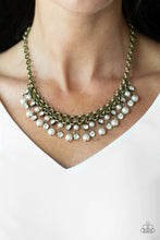 Load image into Gallery viewer, You May Kiss the Bride Brass Necklace