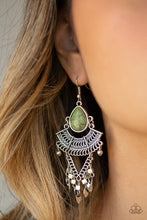 Load image into Gallery viewer, Vintage Vagabond Green Earrings