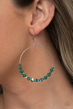 Load image into Gallery viewer, Glimmering Go Getter Green Earrings