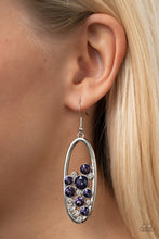 Load image into Gallery viewer, Prismatic Poker Face Purple Earrings