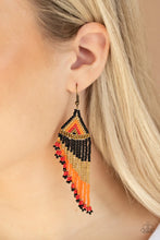 Load image into Gallery viewer, Rainbow Winds Black Seed Bead Earrings