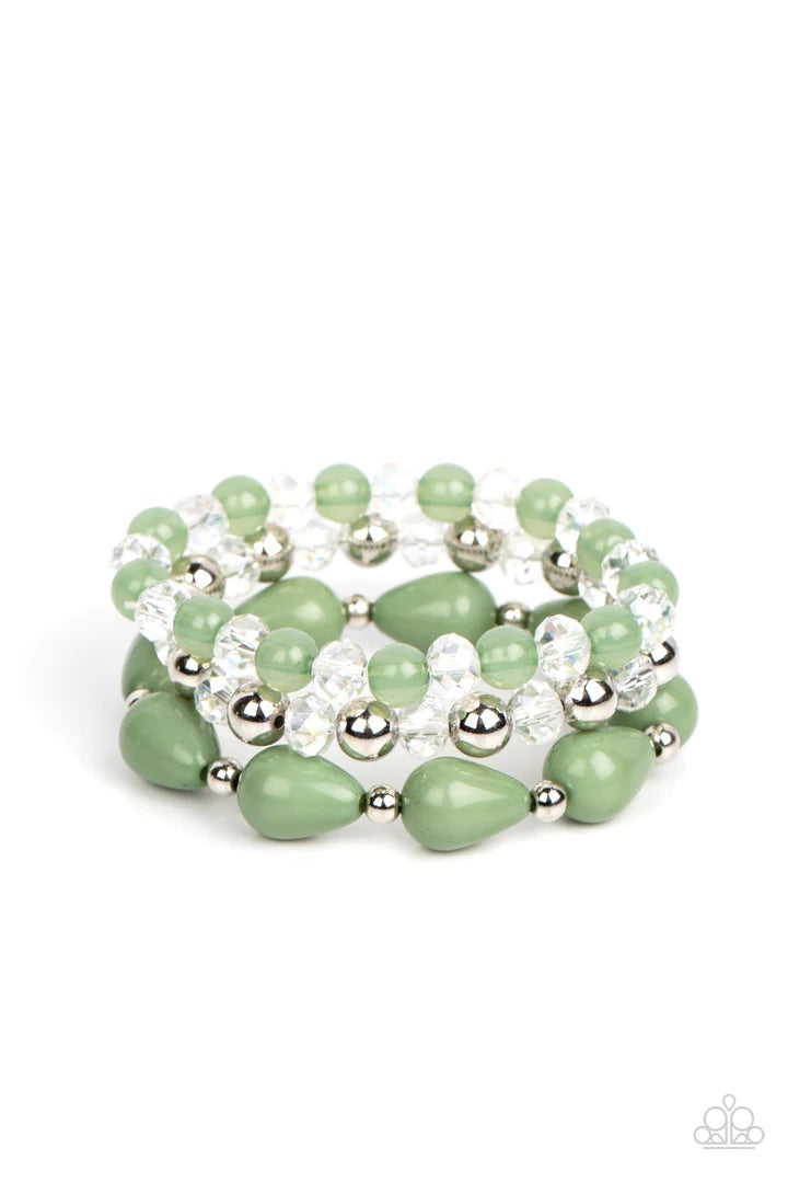 Beachside Brunch Green Bracelet