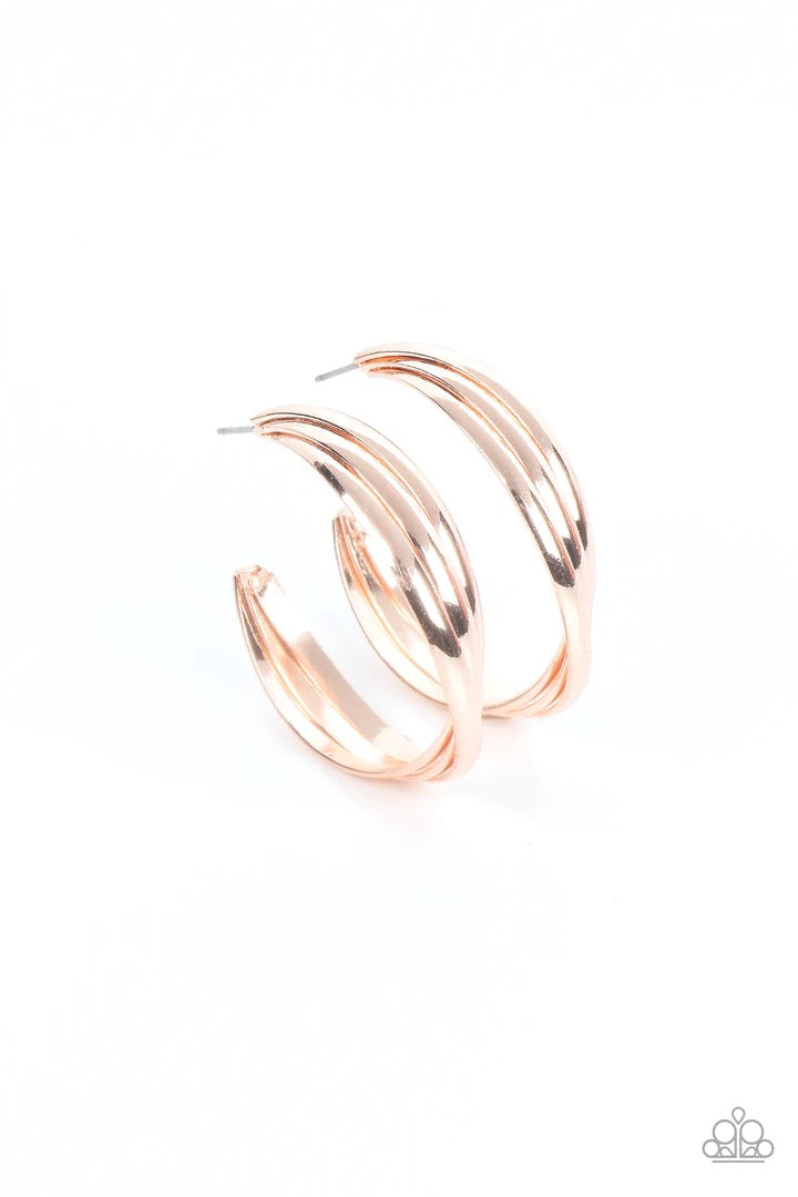 Curvy Charmer Rose Gold Earring