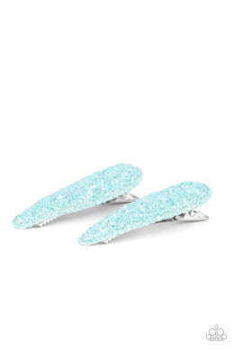 Sugar Plum Sparkle Blue Hair Clips