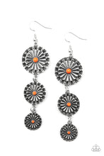 Load image into Gallery viewer, Festively Floral Orange Earrings