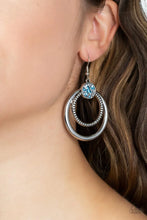 Load image into Gallery viewer, Spun Out Opulence Blue Earrings