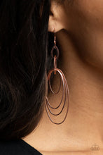 Load image into Gallery viewer, Oval the Moon Copper Earrings