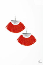 Load image into Gallery viewer, Fox Trap Red Tassel Earrings