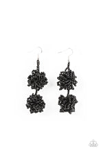 Load image into Gallery viewer, Celestial Collision Black Seed Bead Earrings