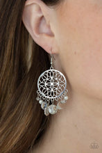 Load image into Gallery viewer, Garden Dreamcatcher White Earrings
