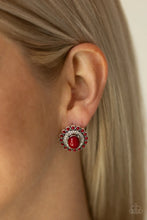 Load image into Gallery viewer, Floral Flamboyance Red Post Earrings