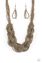 Load image into Gallery viewer, City Catwalk Brass Seed Bead Necklace