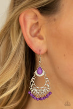 Load image into Gallery viewer, Colorful Colada Purple Earrings