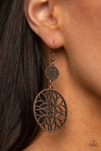 Load image into Gallery viewer, Mandala Eden Copper Earrings