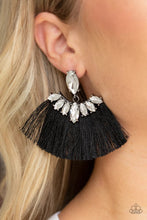 Load image into Gallery viewer, Formal Flair Black Tassel Earrings