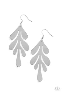 A Frond Farewell Silver Earrings