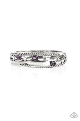 Bonus Bling Purple Hinged Bracelet