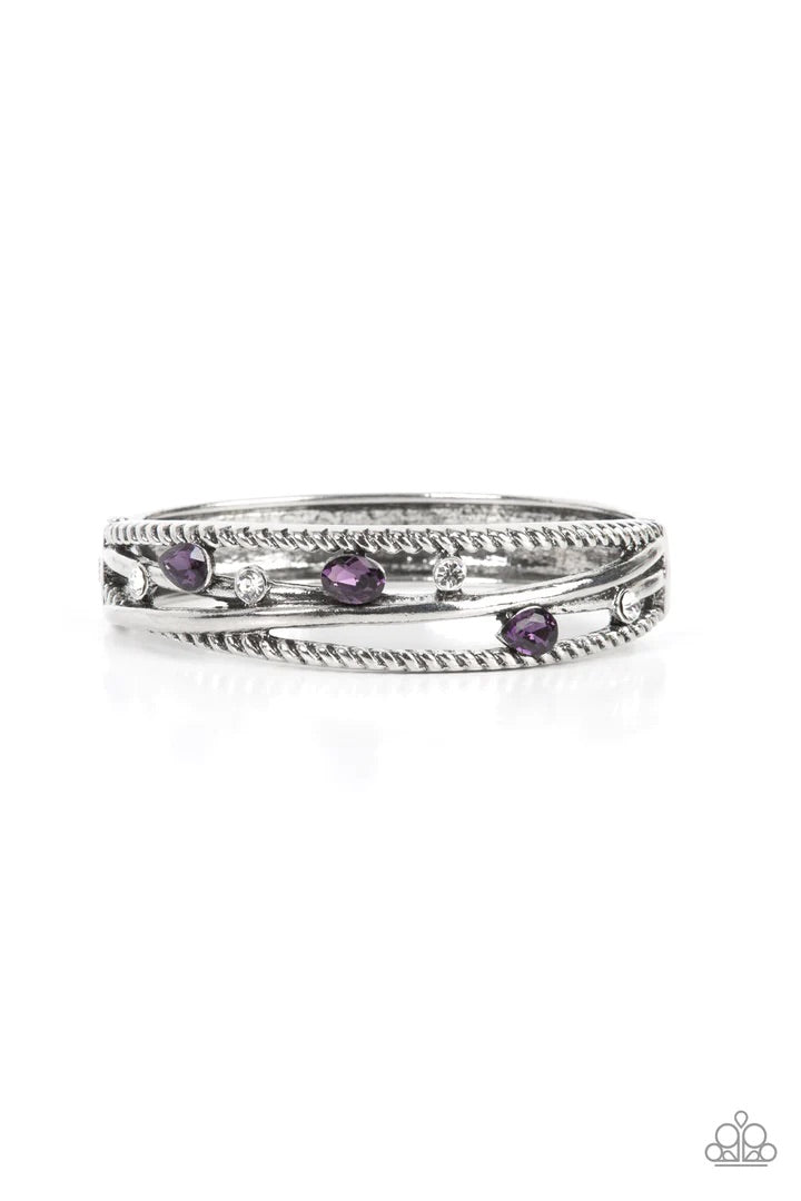 Bonus Bling Purple Hinged Bracelet