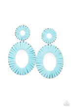 Load image into Gallery viewer, Foxy Flamenco Blue Earrings