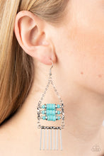 Load image into Gallery viewer, Tribal Tapestry Blue Earrings