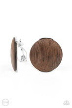 Load image into Gallery viewer, Woodwork It Brown Clip On Earrings