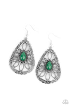 Load image into Gallery viewer, Floral Frill Green Earrings