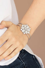 Load image into Gallery viewer, Garden Extravagance White Hinged Bracelet