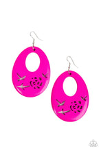 Load image into Gallery viewer, Home Tweet Home Pink Wood Earrings