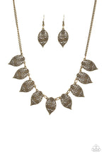 Load image into Gallery viewer, Leafy Lagoon Brass Necklace