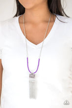 Load image into Gallery viewer, Mayan Masquerade Purple Necklace