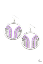 Load image into Gallery viewer, Delightfully Deco Purple Earrings