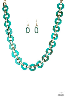 Fashionista Fever Blue Acrylic Necklace