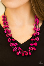 Load image into Gallery viewer, Hoppin Honolulu Pink Wood Necklace