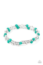 Load image into Gallery viewer, Ethereally Entangled Green Coil Bracelet