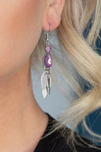 Load image into Gallery viewer, Tropical Tranquility Purple Earrings