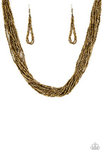 Load image into Gallery viewer, The Speed of Starlight Brass Seed Bead Necklace