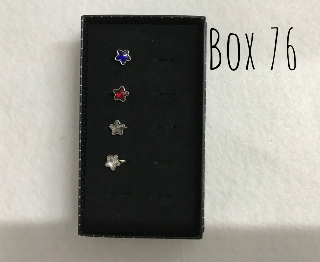 Starlet Shimmer Star Gem Rings Box 76