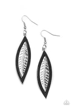 Load image into Gallery viewer, Leather Lagoon Black Earrings
