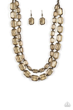 Load image into Gallery viewer, Ice Bank Brass Acrylic Necklace
