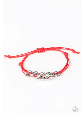 Without Skipping A Bead Red Urban Bracelet
