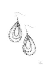Load image into Gallery viewer, Teardrop Torrent White Earrings