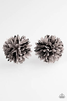 Pretty in Poppies Silver Hair Clips