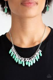 Bead Bing Green Necklace