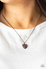 Load image into Gallery viewer, Pitter Patter Goes My Heart Purple Necklace