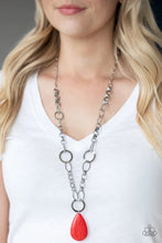 Load image into Gallery viewer, Recycled Refinement Red Necklace
