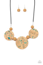 Load image into Gallery viewer, Pop the Cork Blue Necklace