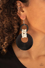 Load image into Gallery viewer, Beach Day Drama Black Wood Earrings