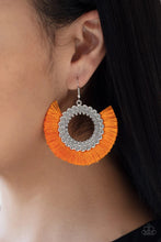 Load image into Gallery viewer, Fringe Fanatic Orange Tassel Earrings